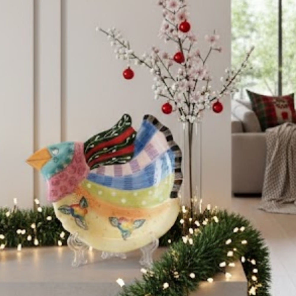 Fitz & Floyd GYPSY CHICKS Bird Serving Dish Wall Hanging